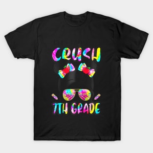 Im Ready To Crush 7Th Grade Messy Bun Girl Back To School T-Shirt